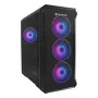 GENESIS Irid 503 ARGB Micro Tower musta, läpinäkyvä
