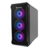 GENESIS Irid 503 ARGB Micro Tower musta, läpinäkyvä