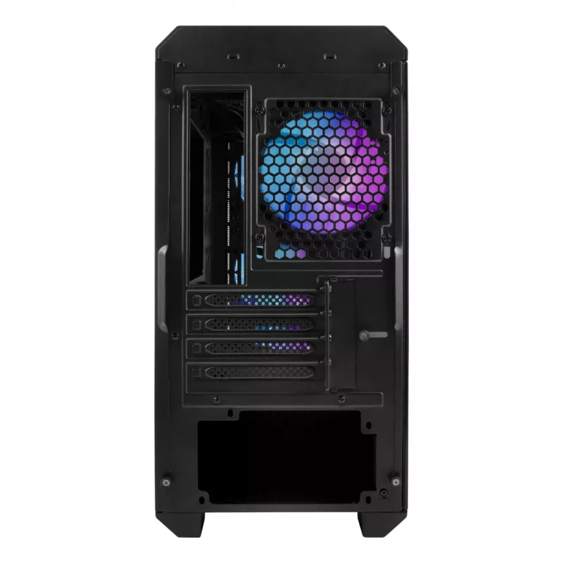 GENESIS Irid 503 ARGB Micro Tower musta, läpinäkyvä