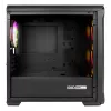 GENESIS Irid 503 ARGB Micro Tower musta, läpinäkyvä