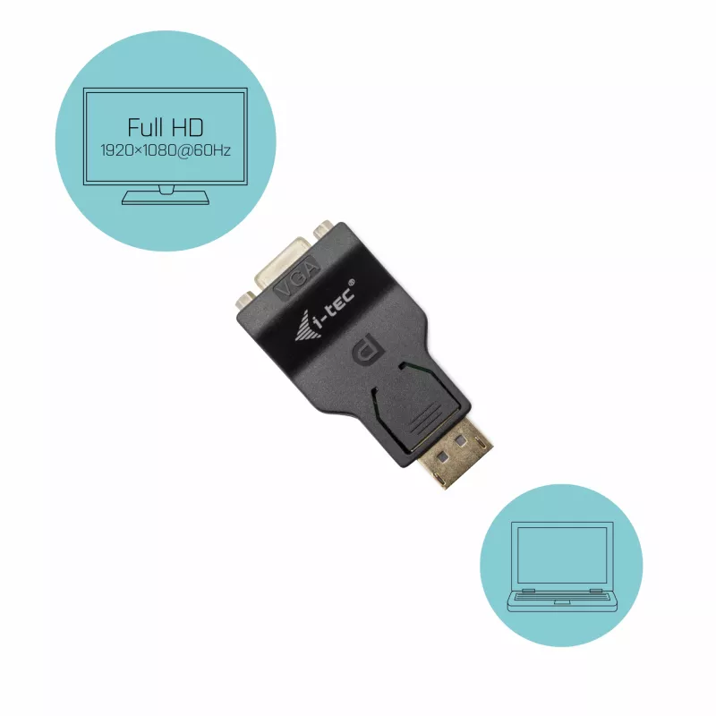 Adapteri DisplayPort - VGA i-tec DP2VGAADA