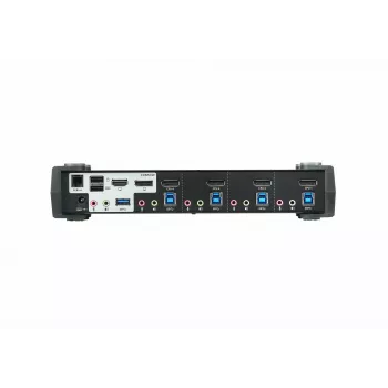 ATEN 4-porttinen USB 3.0 4K DisplayPort MST KVMP-kytkin, 4096 x 2160 pikseliä, 4K Ultra HD, 4,89 W, musta