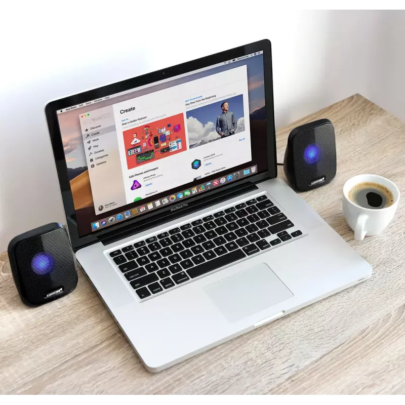 Kaiutin Audiocore AC835 johdollinen 2.0 6 W USB musta pöytäkaiutin