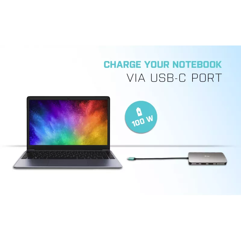 i-tec Metal USB-C Nano 3x Display -telakointiasema + Power Delivery 100 W