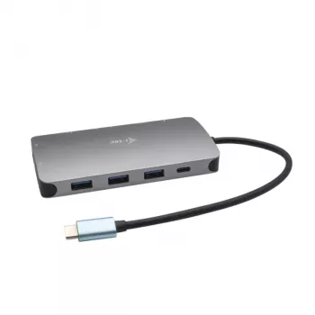 Telakointiasema i-tec Metal USB-C Travel Nano Dock HDMI/VGA LAN-liitännällä + Power Delivery 100 W