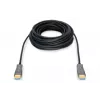 DIGITUS HDMI AOC hybridi-kuituoptinen kaapeli, Type A M/M, 15 m UHD 4K@60Hz, CE, musta