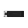 Kingston Technology DataTraveler 64GB USB-C 3.2 Gen 1 70, 64 GB, USB Type-C, 3.2 Gen 1 (3.1 Gen 1), Cap, 7 g, musta