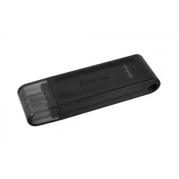 Kingston Technology DataTraveler 64GB USB-C 3.2 Gen 1 70, 64 GB, USB Type-C, 3.2 Gen 1 (3.1 Gen 1), Cap, 7 g, musta