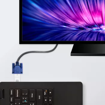 ATEN HDMI-VGA-muunnin, valkoinen, muovi, 1920 x 1200 pikseliä, 1080p, HDMI, VGA