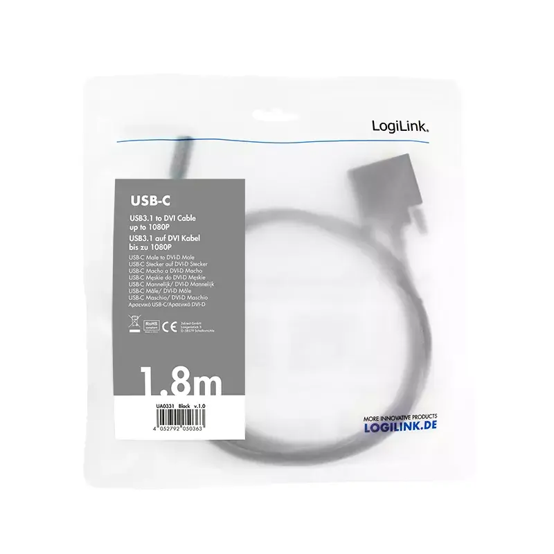 USB-näytönohjainadapteri LogiLink UA0331 musta