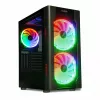 PC-kotelo IBOX Chiron ZH68 Gaming, ATX Midi-Tower, EATX-tuki, musta, sivulasiseinä, valaistus