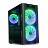 PC-kotelo IBOX Chiron ZH68 Gaming, ATX Midi-Tower, EATX-tuki, musta, sivulasiseinä, valaistus