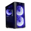 PC-kotelo IBOX Chiron ZH68 Gaming, ATX Midi-Tower, EATX-tuki, musta, sivulasiseinä, valaistus