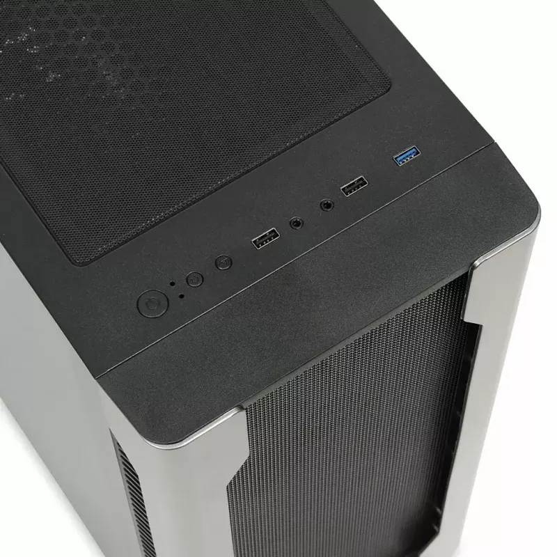PC-kotelo IBOX Chiron ZH68 Gaming, ATX Midi-Tower, EATX-tuki, musta, sivulasiseinä, valaistus