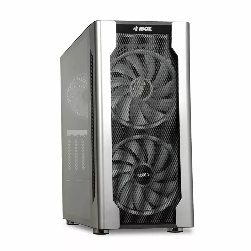 PC-kotelo IBOX Chiron ZH68 Gaming, ATX Midi-Tower, EATX-tuki, musta, sivulasiseinä, valaistus