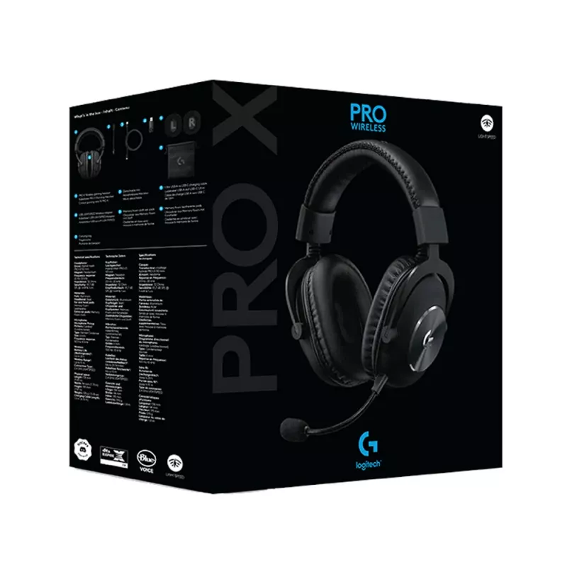 LOGITECH Pro X Wireless Lightspeed pelikuulokemikrofoni musta