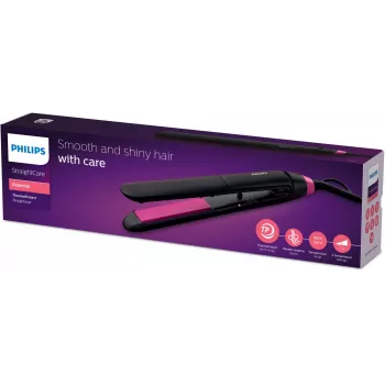 Suoristusharja Philips StraightCare Essential ThermoProtect BHS375/00 — keraamiset levyt 28 mm, 2 lämpötilatasoa, max. 220 °C