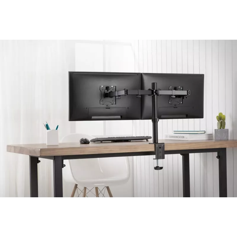 DIGITUS yleinen kaksoisnäytön kiinnitys 17-32in 2x 8kg (max.) musta