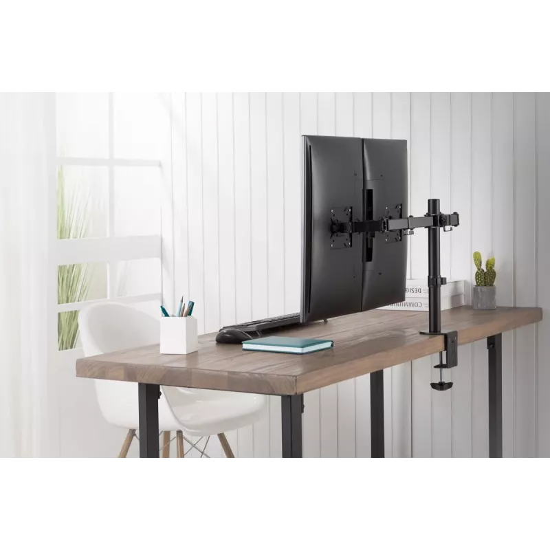 DIGITUS yleinen kaksoisnäytön kiinnitys 17-32in 2x 8kg (max.) musta
