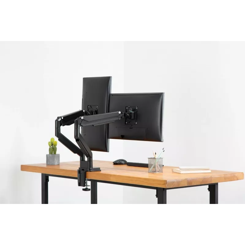 DIGITUS yleinen kaksoisnäytön kaasujousikiinnitys 17-32in 2x 9kg
