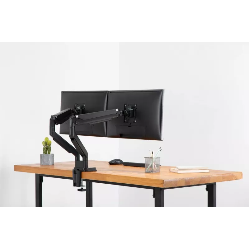 DIGITUS yleinen kaksoisnäytön kaasujousikiinnitys 17-32in 2x 9kg