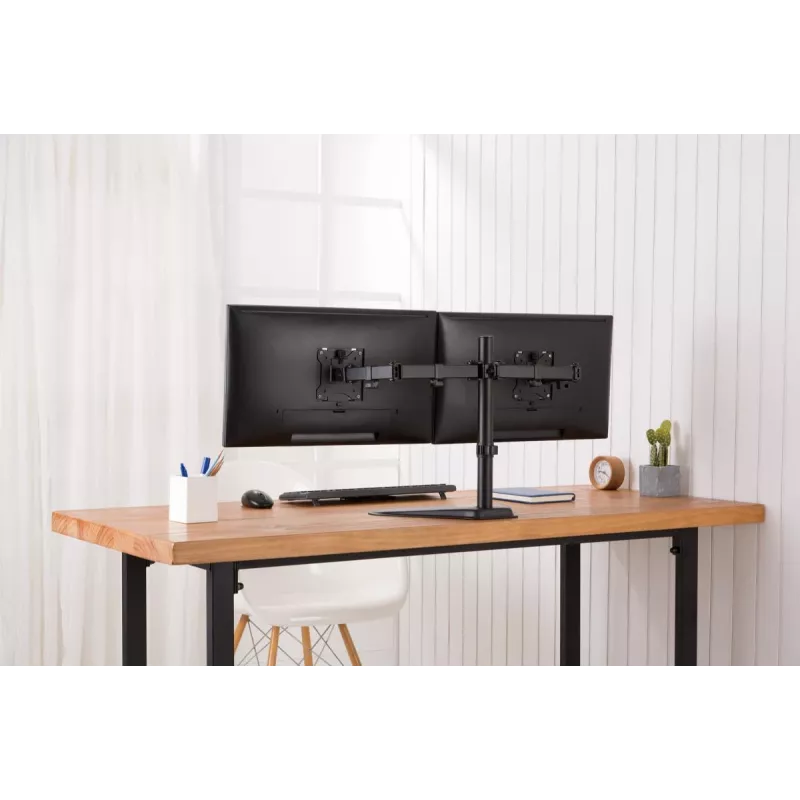 DIGITUS yleinen kaksoisnäytön teline 17–32 tuumaa 2x 8 kg (max.) musta