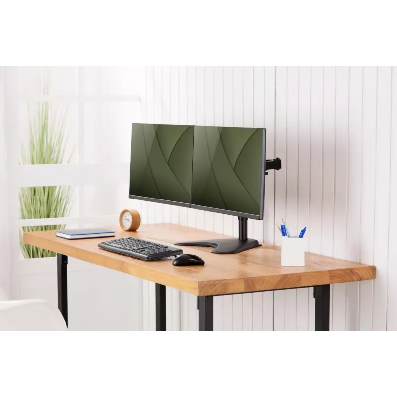 DIGITUS yleinen kaksoisnäytön teline 17–32 tuumaa 2x 8 kg (max.) musta