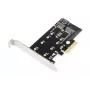 DIGITUS M.2 NGFF/NVMe SSD PCI-Express-laajennuskortti tukee B-, M- ja B+M-Key, koot 80, 60, 42 ja 30 mm