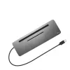 i-tec metalli USB-C ergonominen 4K 3x näyttö telakointiasema + Power Delivery 85 W