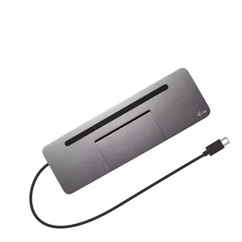 i-tec metalli USB-C ergonominen 4K 3x näyttö telakointiasema + Power Delivery 85 W