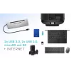 i-tec metalli USB-C ergonominen 4K 3x näyttö telakointiasema + Power Delivery 85 W