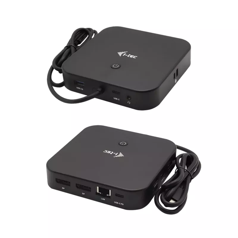 i-tec USB-C kaksoisnäytön telakointiasema Power Delivery 100 W