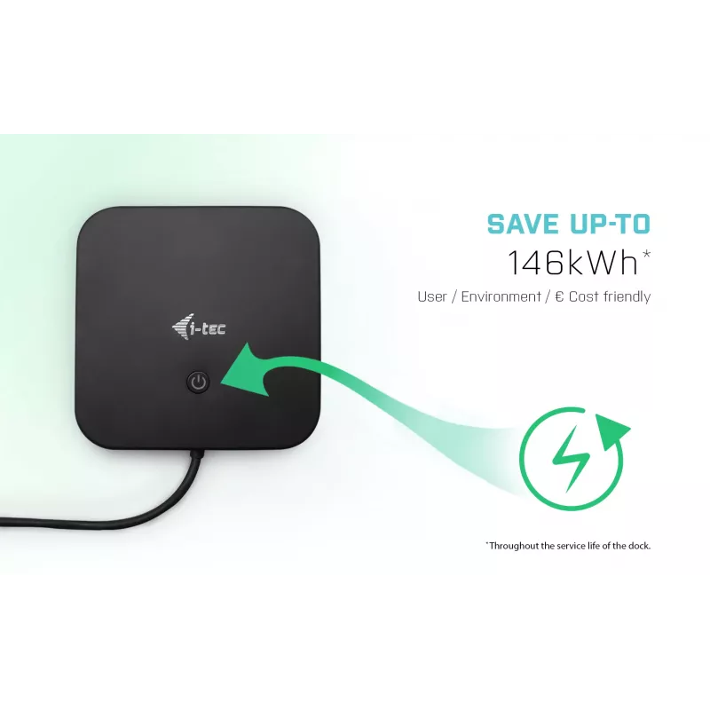 i-tec USB-C kaksoisnäytön telakointiasema Power Delivery 100 W
