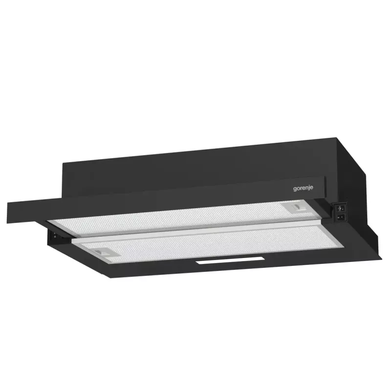 Gorenje TH60E3B liesituuletin ala-asennus (ulosvedettävä) musta 350 m³/h