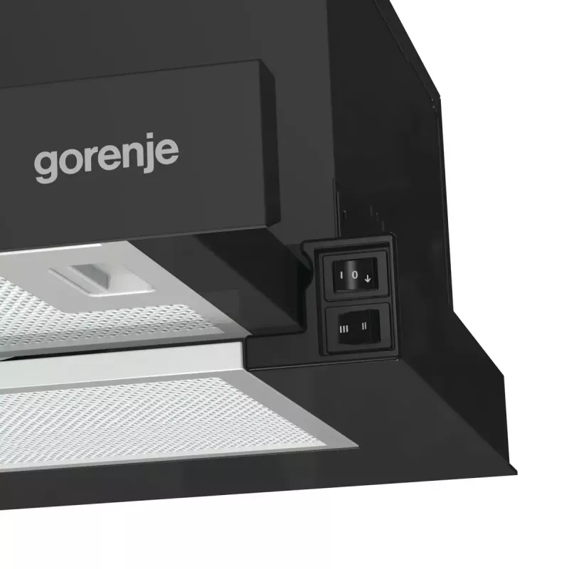 Gorenje TH60E3B liesituuletin ala-asennus (ulosvedettävä) musta 350 m³/h