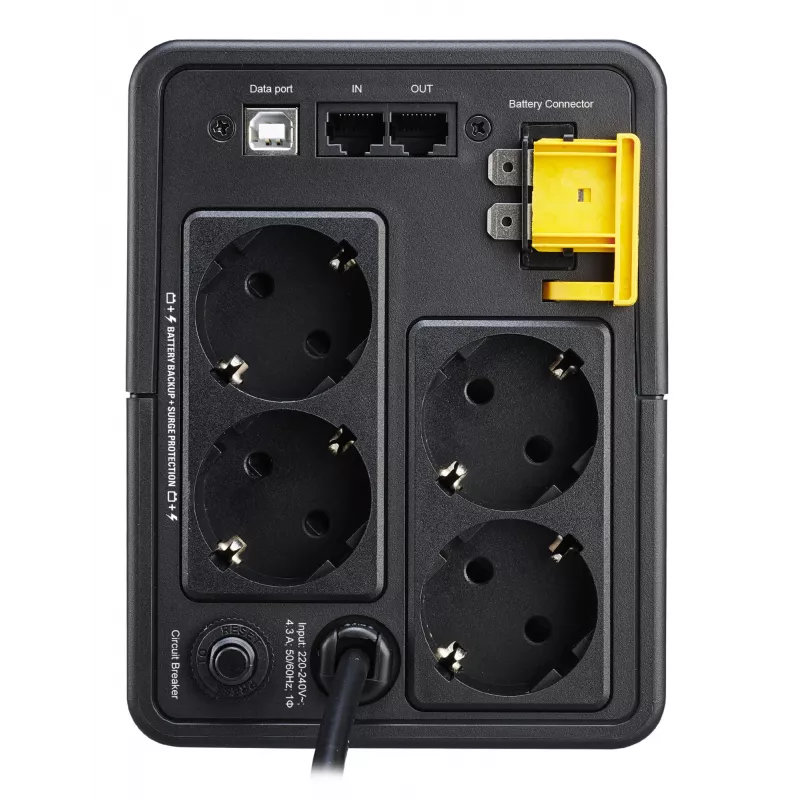APC Back-UPS, 950 VA, Tower, 230 V, 4x CEE 7/7 Schuko-pistorasia, AVR