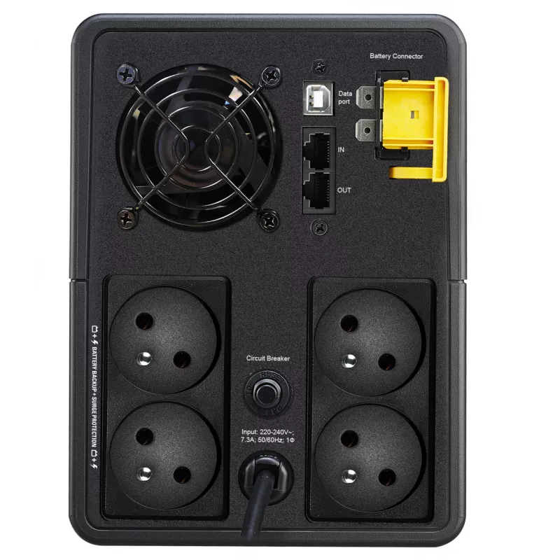 APC Back-UPS, 1600VA, Tower, 230V, 4x CEE 7/5 ranskalainen Schuko-pistorasia, AVR