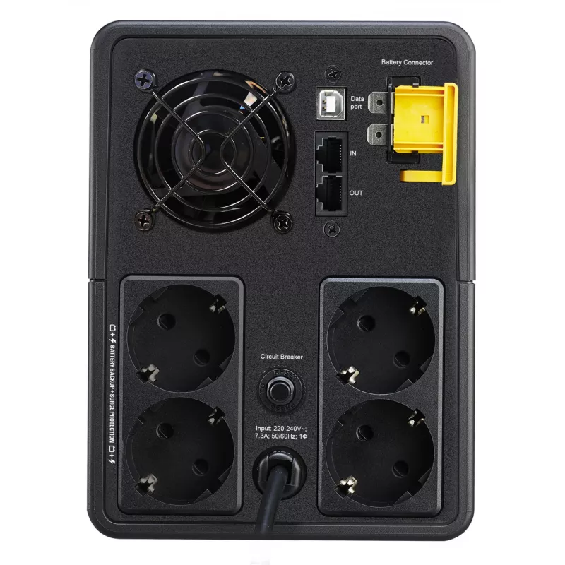 APC Back-UPS, 1600VA, Tower, 230V, 4x CEE 7/7 Schuko-pistorasia, AVR