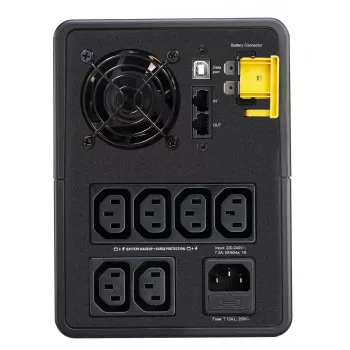 APC Back-UPS, 1600VA, Tower, 230V, 6x IEC C13 -lähtöä, AVR, Line-Interactive, 1,6 kVA, 900 W, sini, 140 V, 300 V