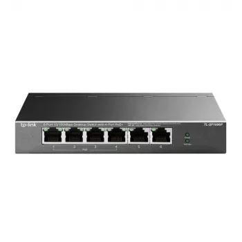 TP-Link TL-SF1006P verkkokytkin Unmanaged Fast Ethernet (10/100) Power over Ethernet (PoE) musta