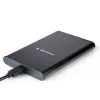 GEMBIRD USB 3.1 2,5 tuuman SATA HDD-kotelo Type-C-liitännällä, harjattu alumiini - musta