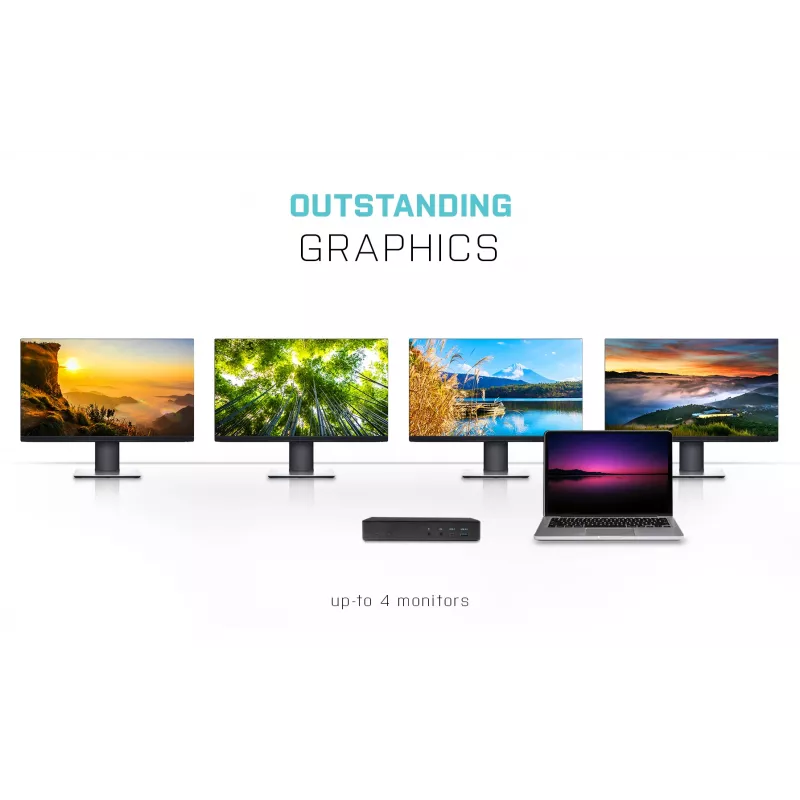 Telakointiasema i-tec USB-C Quattro Display -telakointiasema Power Delivery 85 W