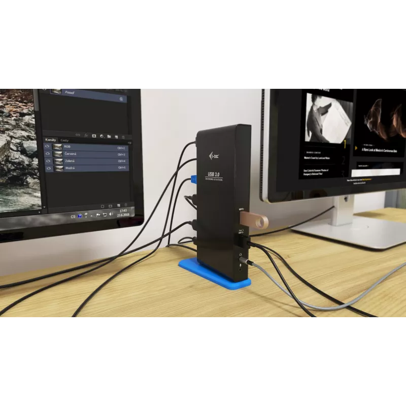 i-tec USB 3.0/USB-C Dual HDMI -telakointiasema