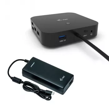 i-tec USB-C Dual Display -telakointiasema Power Delivery 100 W + yleislaturi 100 W