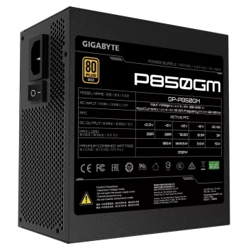 GIGABYTE P850GM virtalähde 850 W 20+4 pin ATX ATX musta