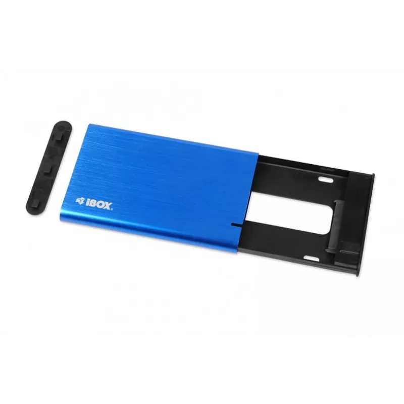 HDD/SSD-kotelo IBOX HD-05 — 2,5 tuumaa SATA III, USB 3.2 Gen 1 (Micro-USB B), jopa 10 TB, sininen