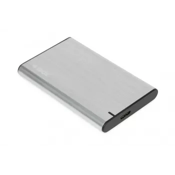 HDD/SSD-kotelo IBOX HD-05 — 2,5 tuumaa SATA III, USB 3.2 Gen 1 (5 Gbit/s), Micro-USB B, jopa 10 TB, harmaa