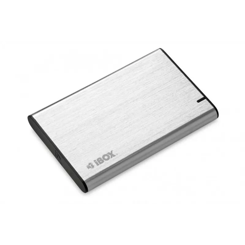 HDD/SSD-kotelo IBOX HD-05 — 2,5 tuumaa SATA III, USB 3.2 Gen 1 (5 Gbit/s), Micro-USB B, jopa 10 TB, harmaa
