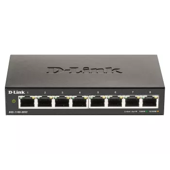 D-Link DGS-1100-08V2 Managed L2 Gigabit Ethernet (10/100/1000) musta