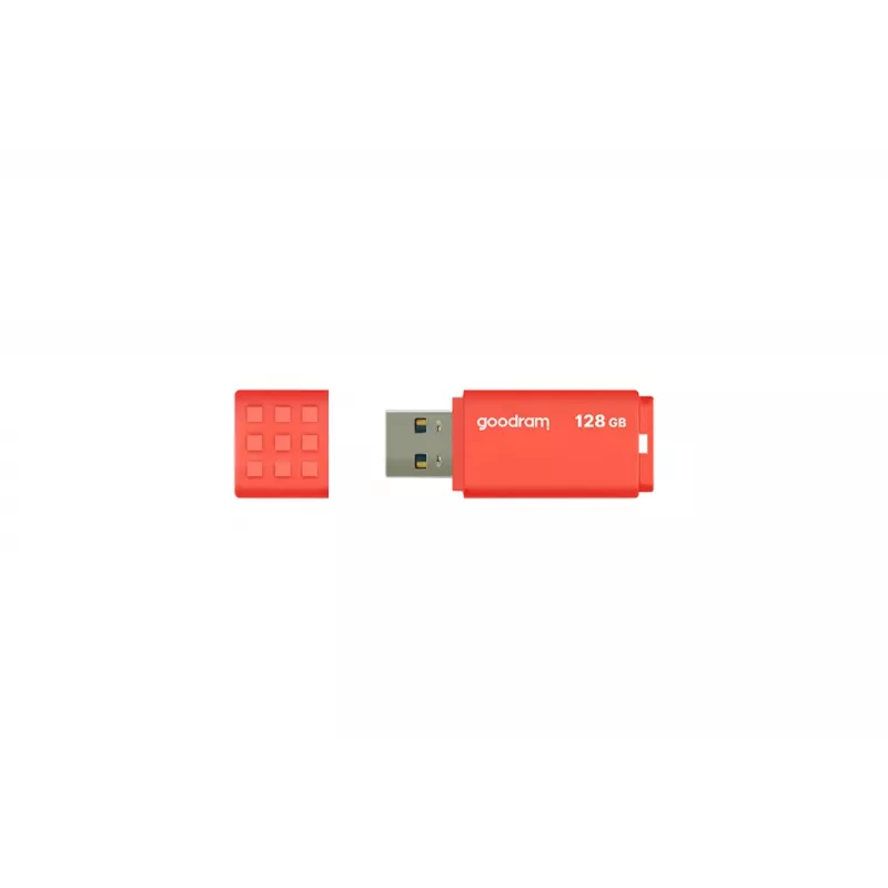 USB-muistitikku GOODRAM UME3 128 GB USB Type-A 3.2 Gen 1, oranssi, ilman suojusta, 60/20 MB/s